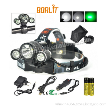 Outdoor Green Light Led Hunting Headlight CREE XML T6 Headlamp For Hunting